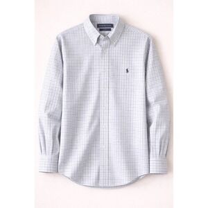 Polo Ralph‎ Lauren Mens Custom Fit Plaid Button Down Shirt XL Blue White